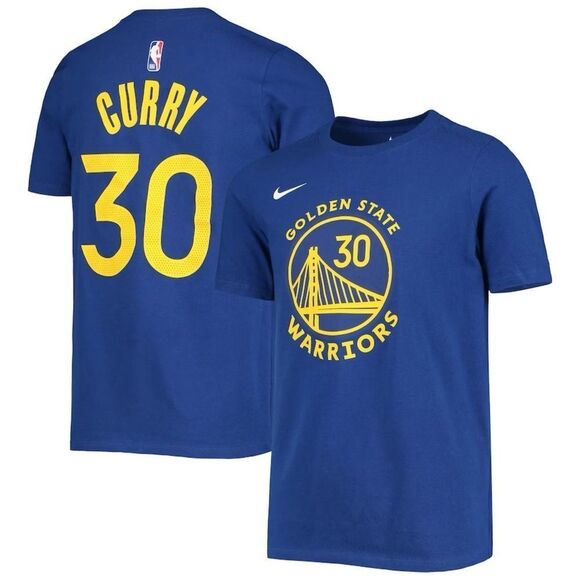 Nike Kids Stephen Curry Golden State Warriors Logo Name & Number Tee. Youth XL. - Picture 1 of 10